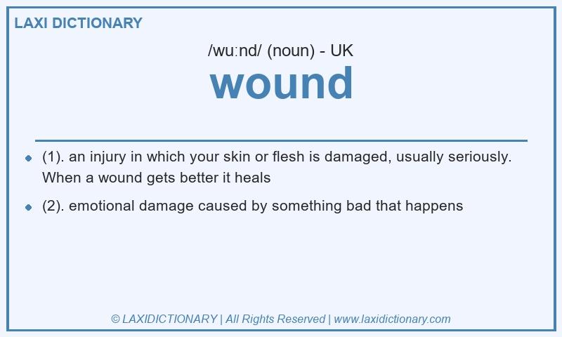 Definition wound in British English