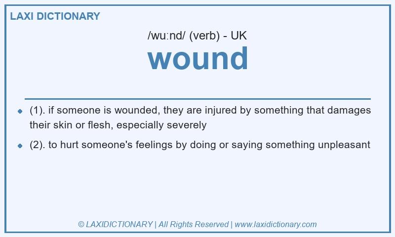Definition wound in British English