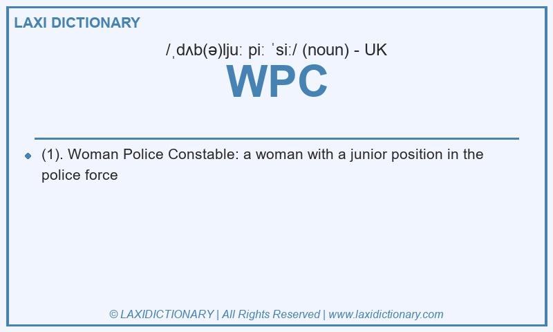 Definition WPC in British English