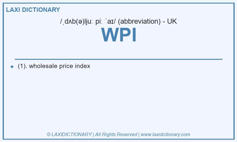 Definition WPI in British English