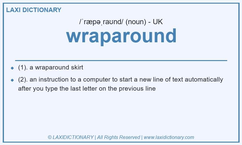 Definition wraparound in British English