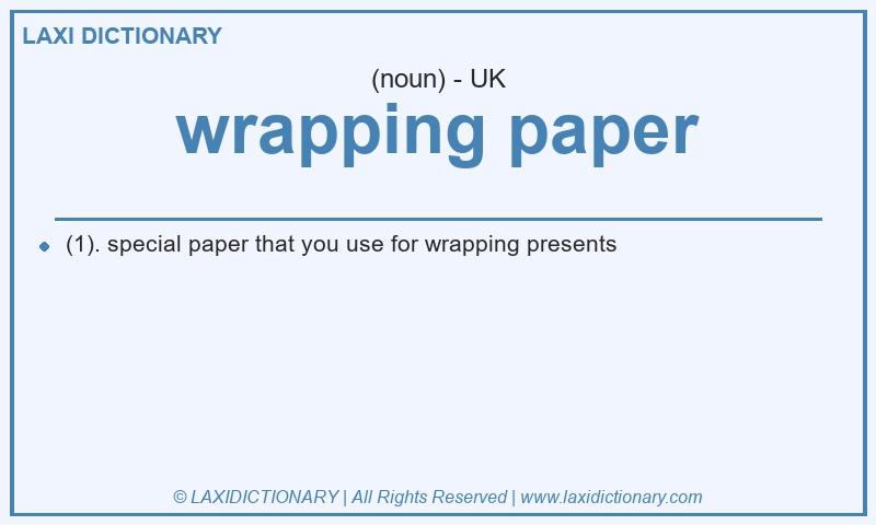 Definition wrapping paper in British English