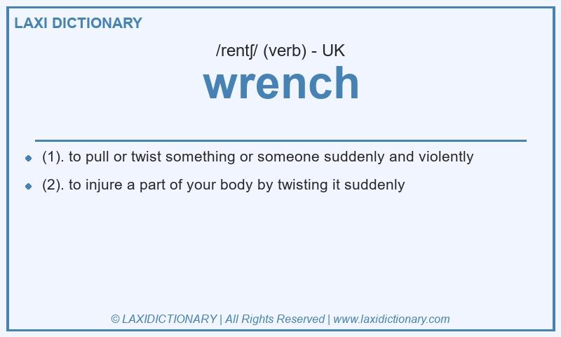 Definition wrench in British English