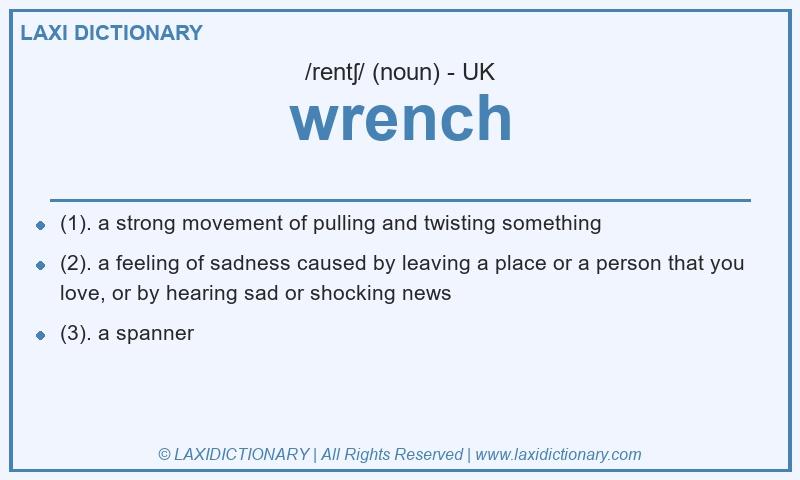 Definition wrench in British English