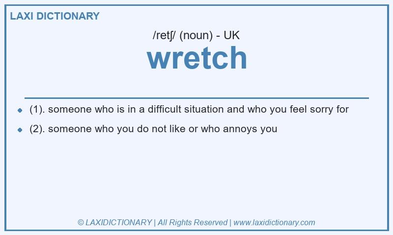 Definition wretch in British English