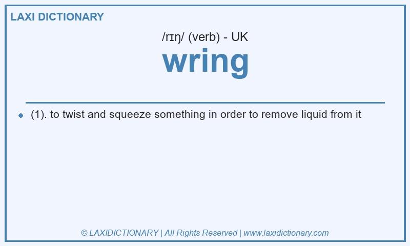 Definition wring in British English