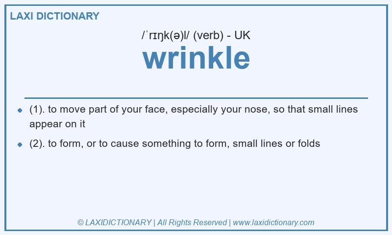 Definition wrinkle in British English