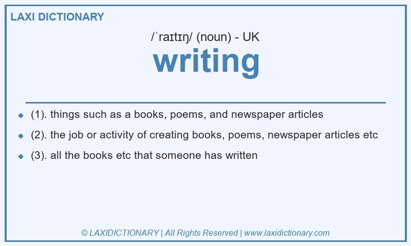 Definition writing in British English