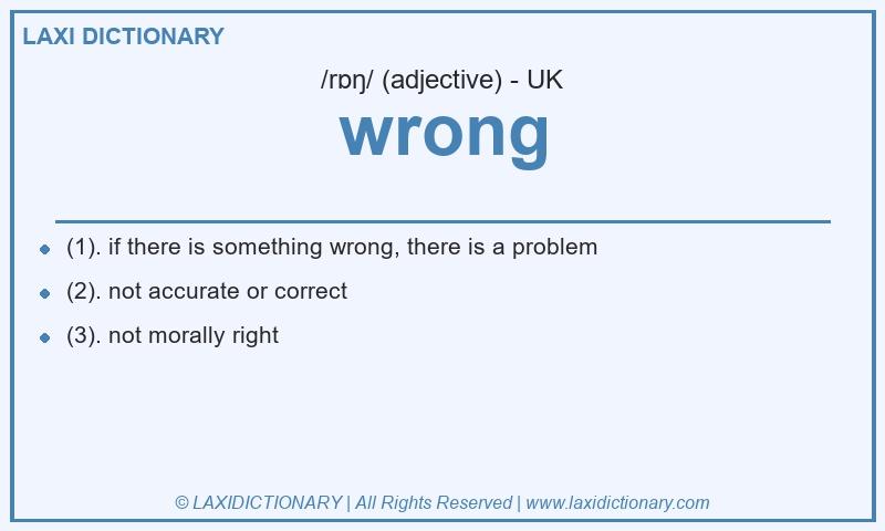 Definition wrong in British English