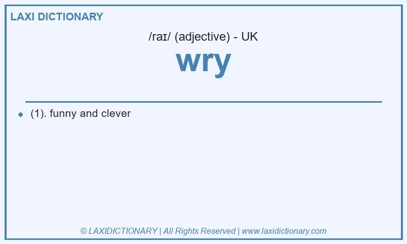 Definition wry in British English