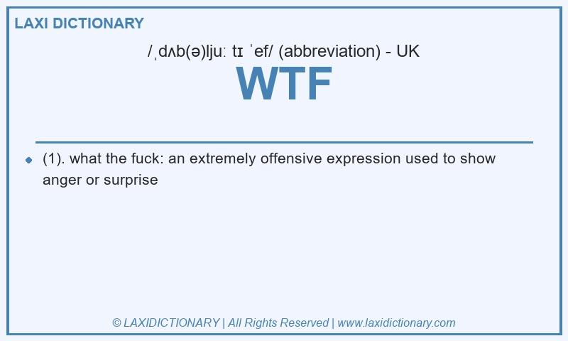 Definition WTF in British English