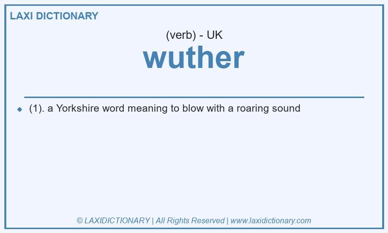 Definition wuther in British English
