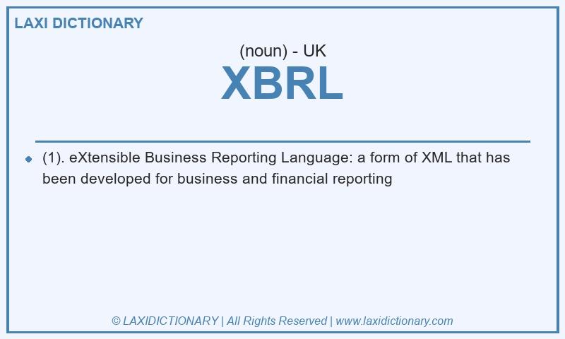 Definition XBRL in British English