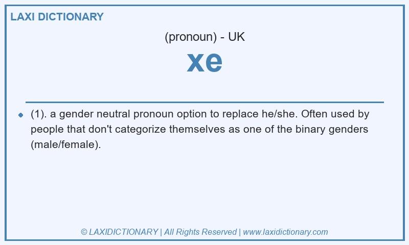 Definition xe in British English