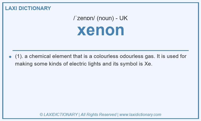 Definition xenon in British English
