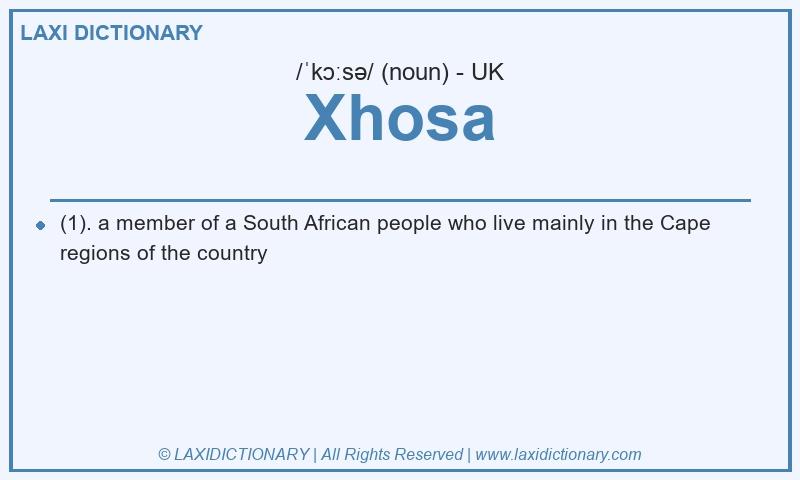 Definition Xhosa in British English