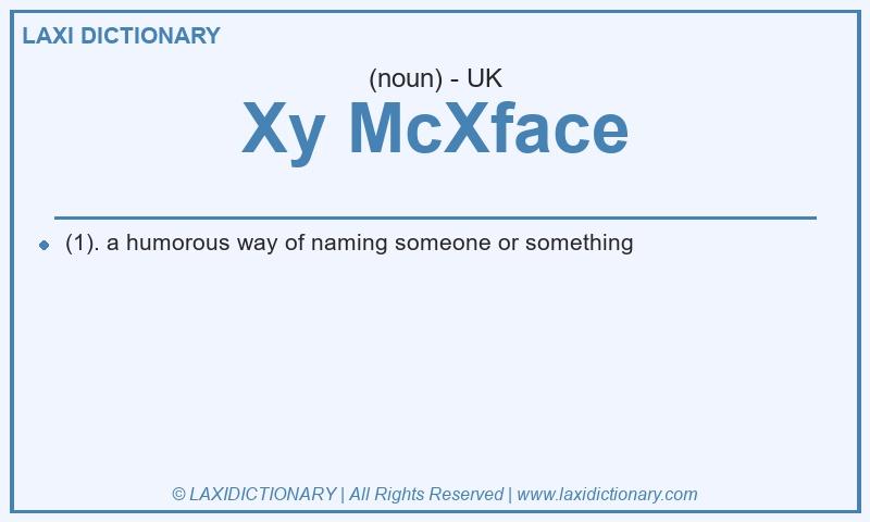 Definition Xy McXface in British English