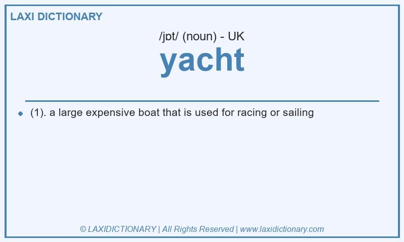 Definition yacht in British English