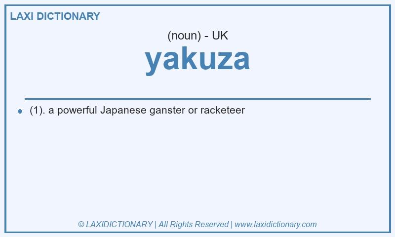 Definition yakuza in British English