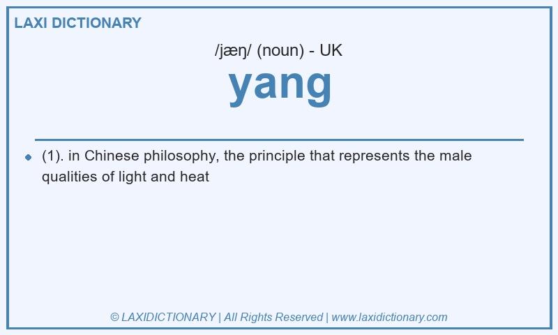 Definition yang in British English