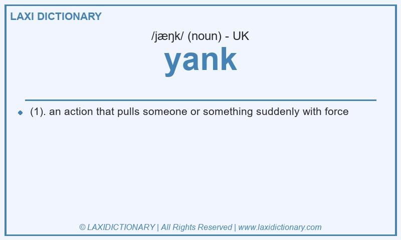 Definition yank in British English