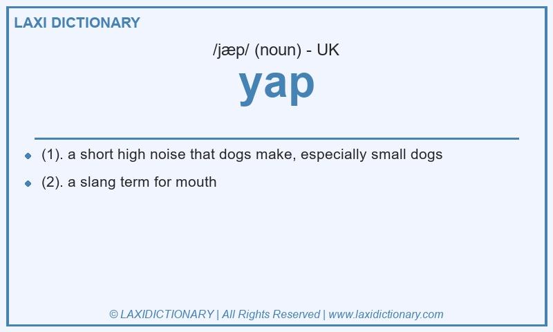 Definition yap in British English