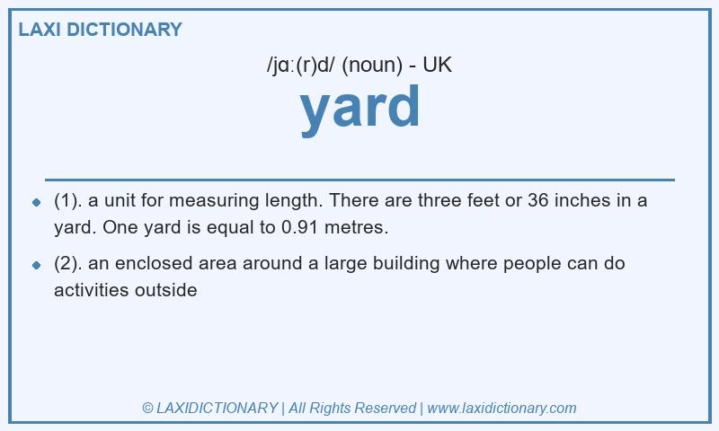 Definition yard in British English