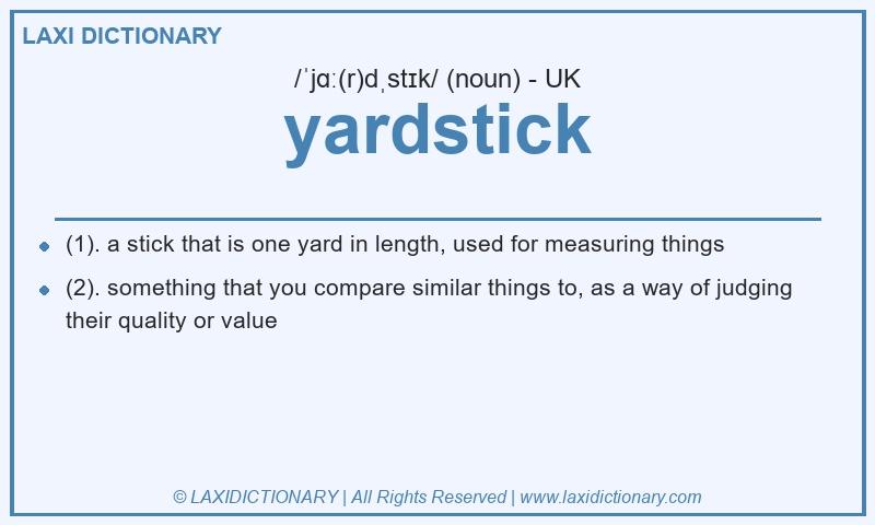 Definition yardstick in British English