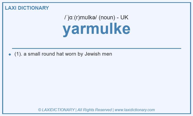 Definition yarmulke in British English