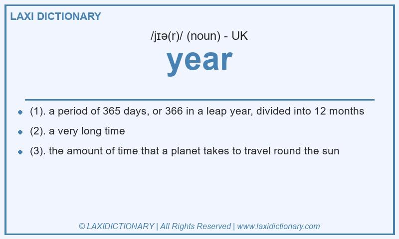 Definition year in British English