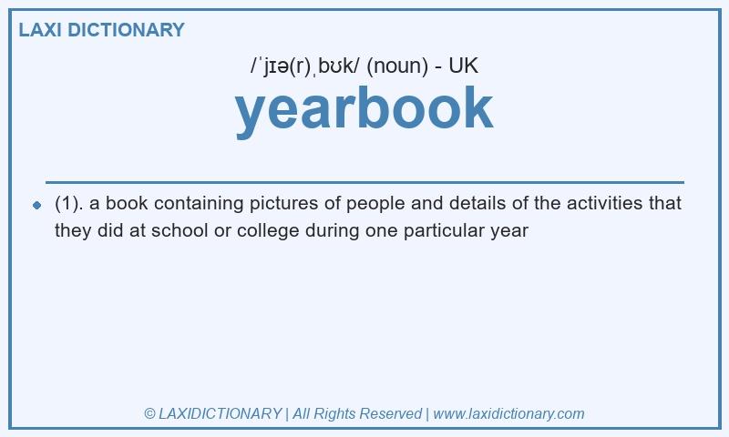 Definition yearbook in British English