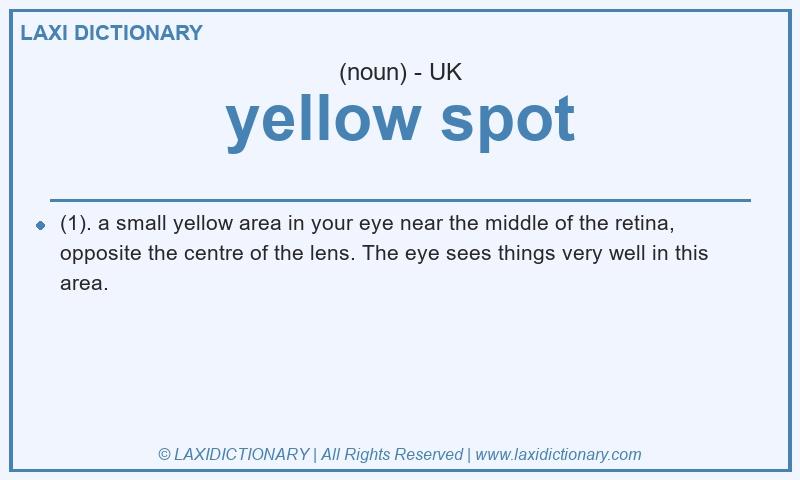 Definition yellow spot in British English