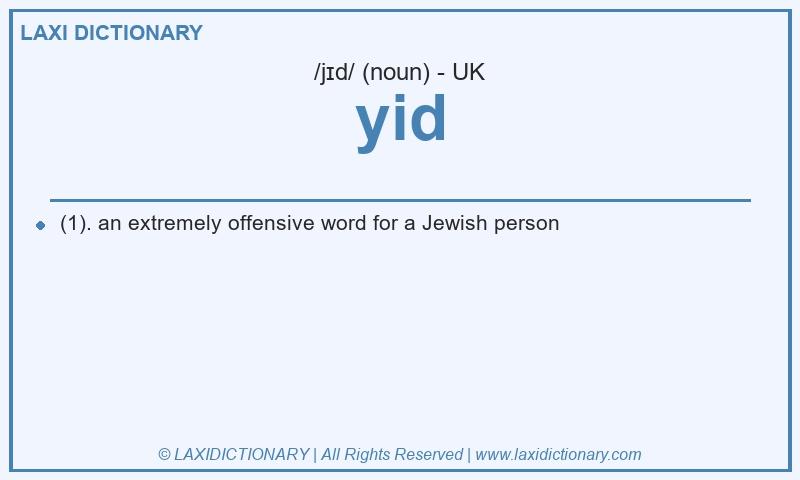 Definition yid in British English