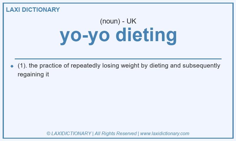 Definition yo-yo dieting in British English