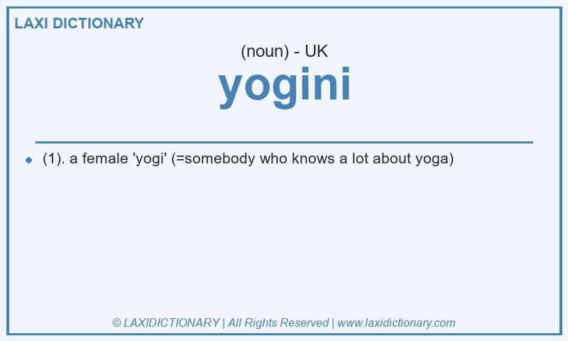 Definition yogini in British English
