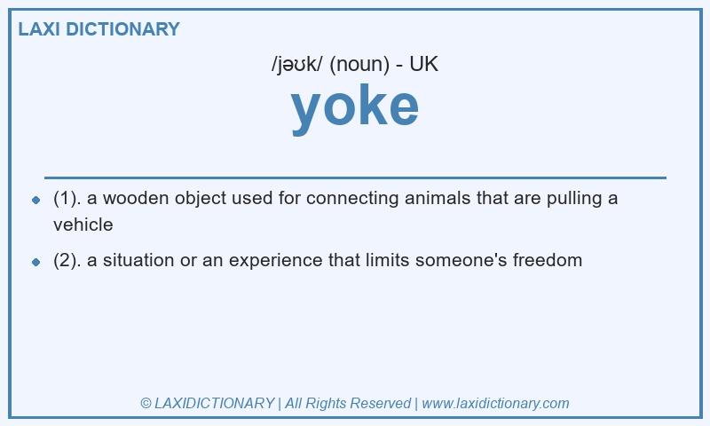 Definition yoke in British English