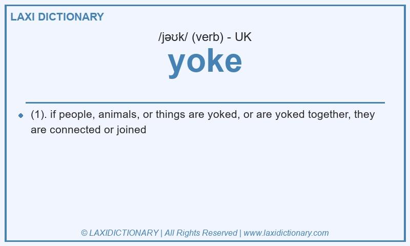 Definition yoke in British English