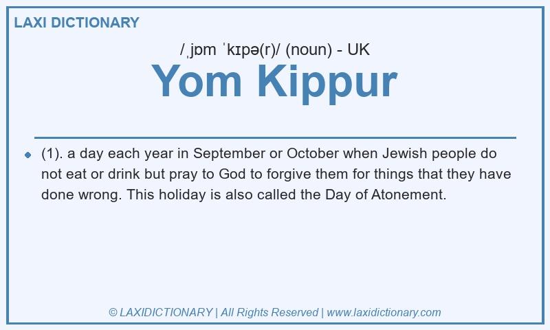 Definition Yom Kippur in British English