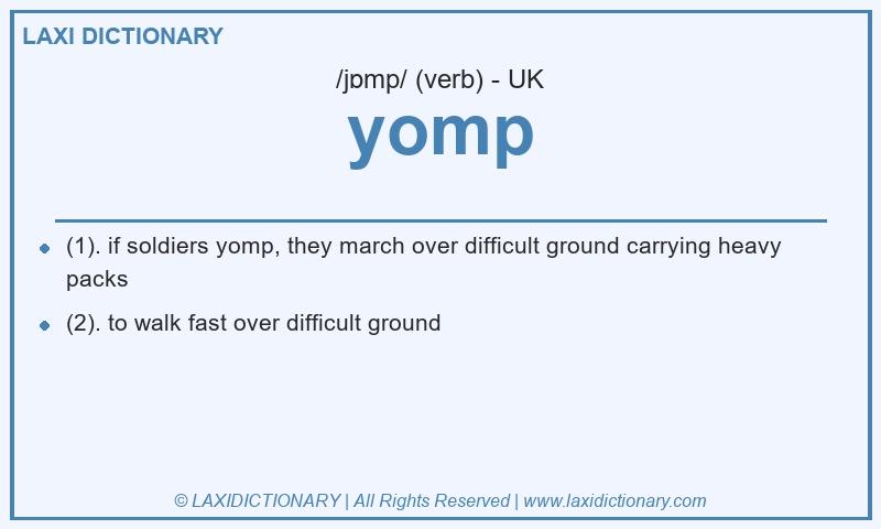 Definition yomp in British English