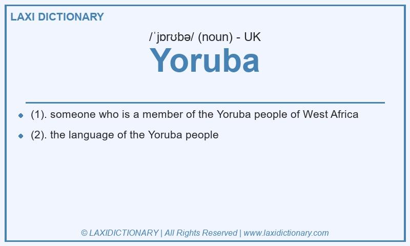 Definition Yoruba in British English