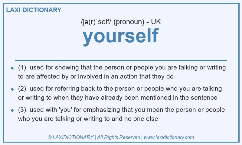 Definition yourself in British English