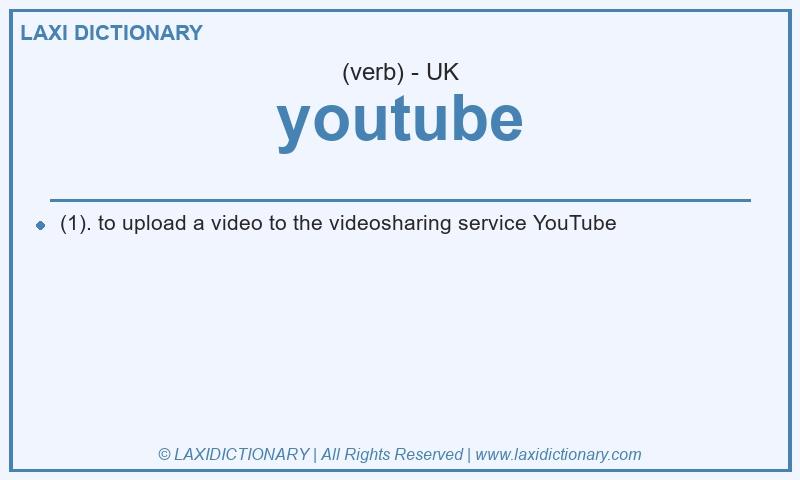 Definition youtube in British English