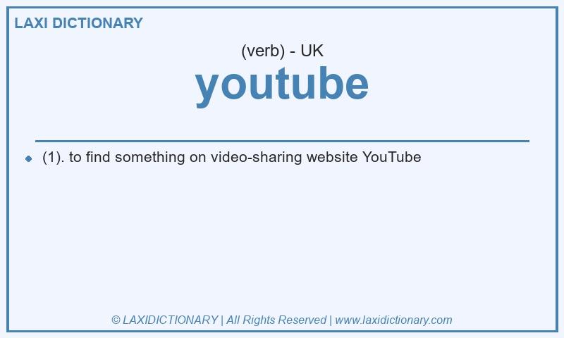 Definition youtube in British English