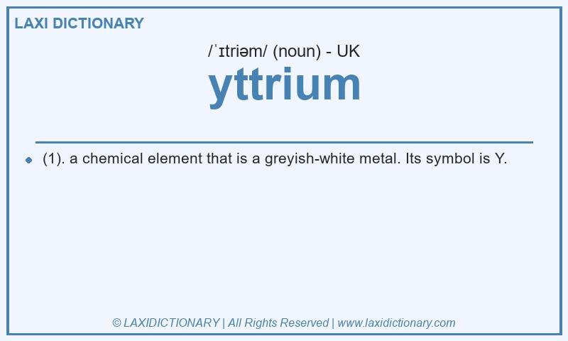 Definition yttrium in British English