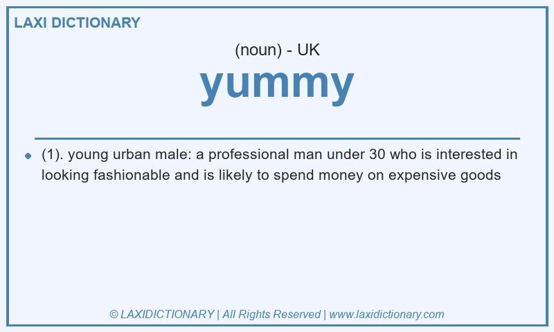 Definition yummy in British English