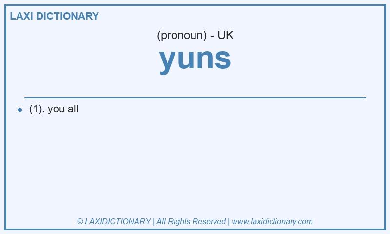 Definition yuns in British English