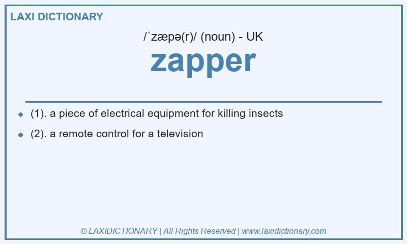 Definition zapper in British English