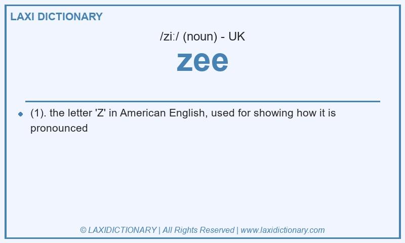 Definition zee in British English