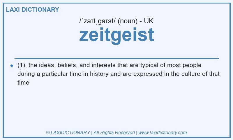 Definition zeitgeist in British English