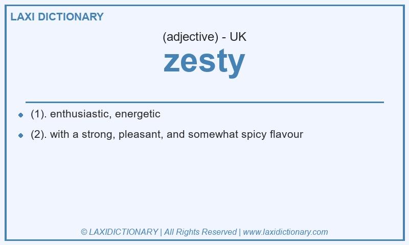 Definition zesty in British English